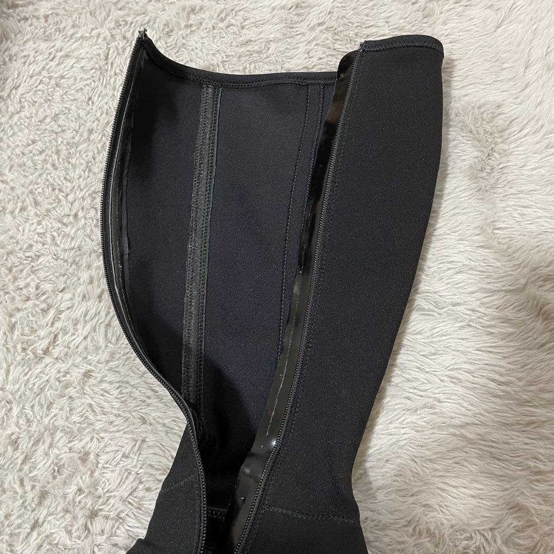 PRADA プラダ ロングブーツ サイドジップ ストレッチ 黒 ピンヒール