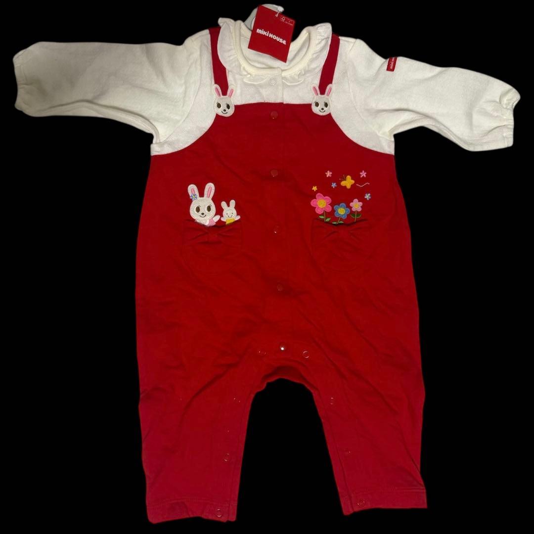 MIKIHOUSミキハウス ベビー服 ロンパース 70cm うさぎ 美品 タグ付