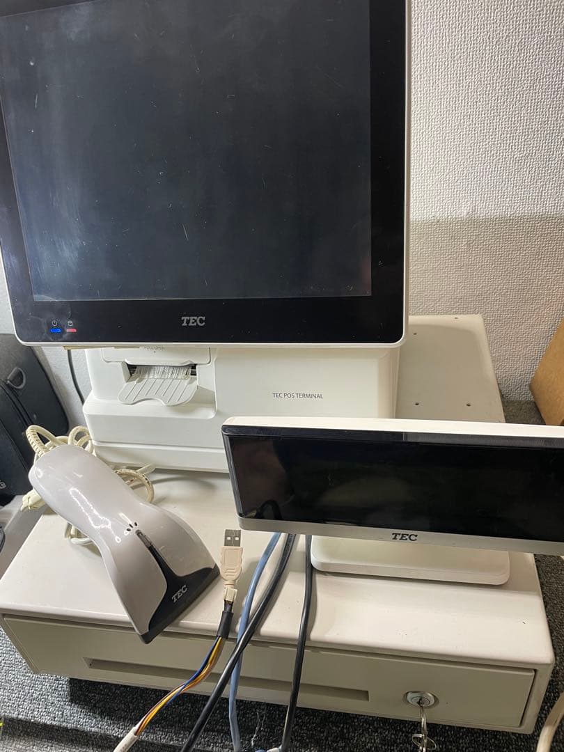 TEC POS端末 バーコードリーダー付き
