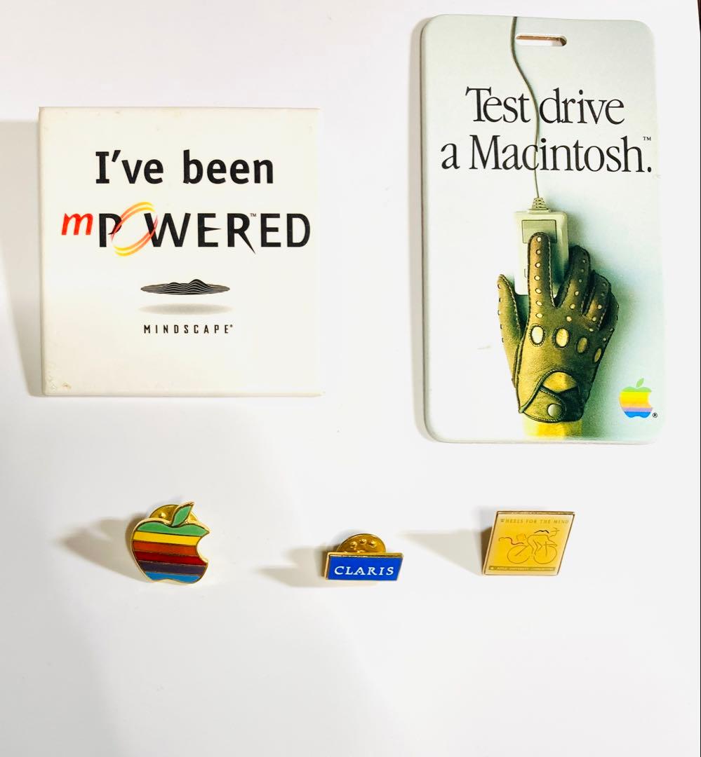 [ビンテージ]1980s Appleピンバッジ他グッズ