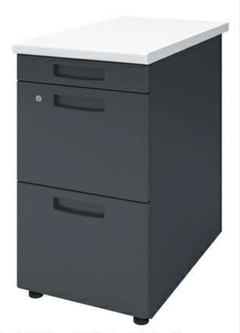 コクヨ インベントデスクINVENT 脇デスク ブラック/ホワイト