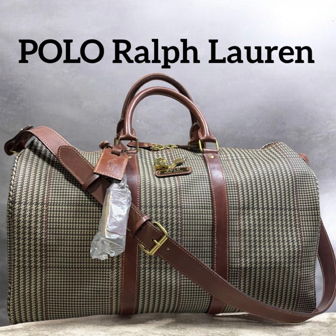 極美品 POLO Ralph Lauren ボストンバッグ ショルダー旅行 鍵付