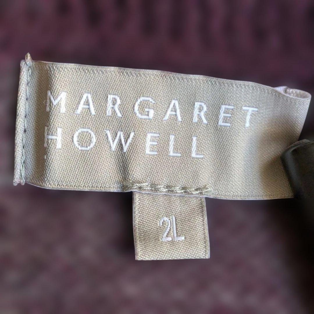 マーガレットハウエル カシミヤ63% ウール ニット 2L Vネック