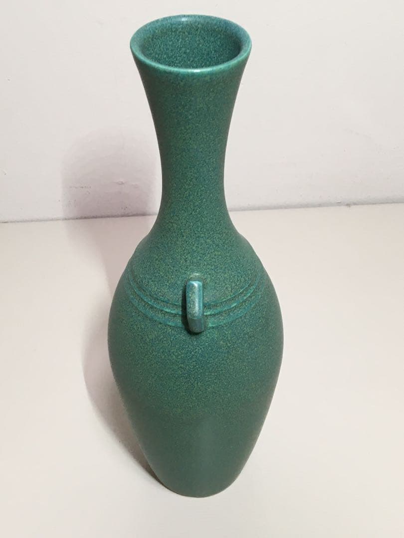 工芸品 Japanese Bronze Glazed Vase with Handles