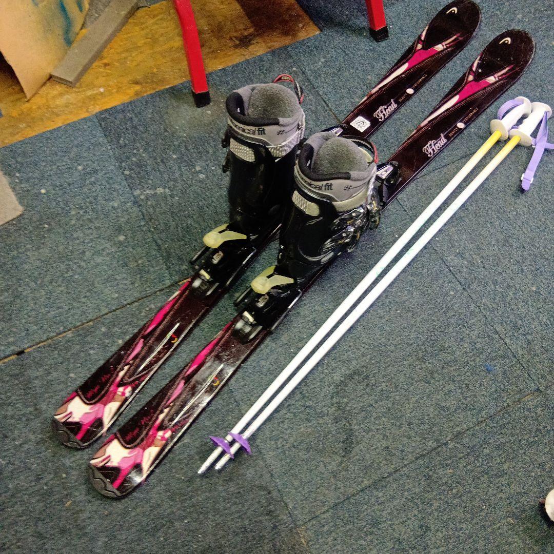 メンテナス済 142cmHEAD.靴25cm ストック付