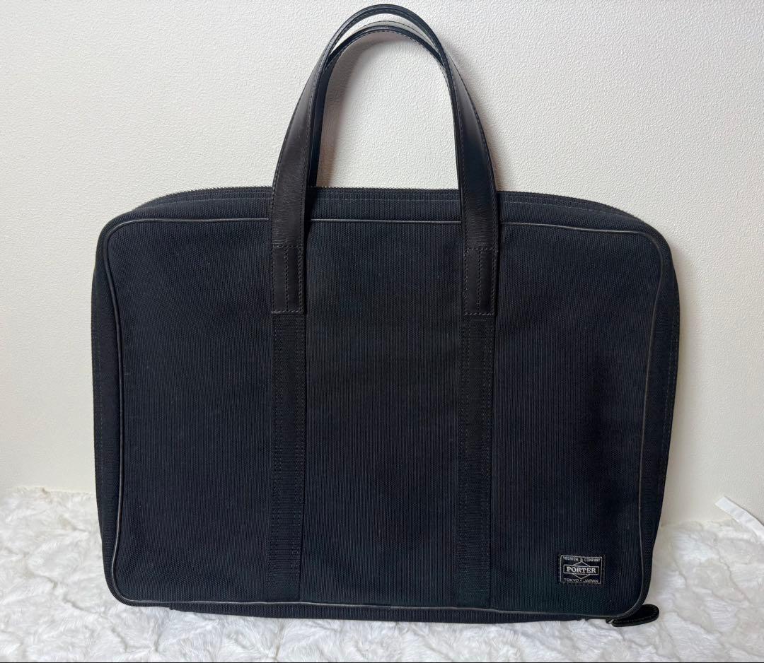 美品PORTER×FABRICK コラボ商品 ビジネスバッグ 薄型　A4収納可
