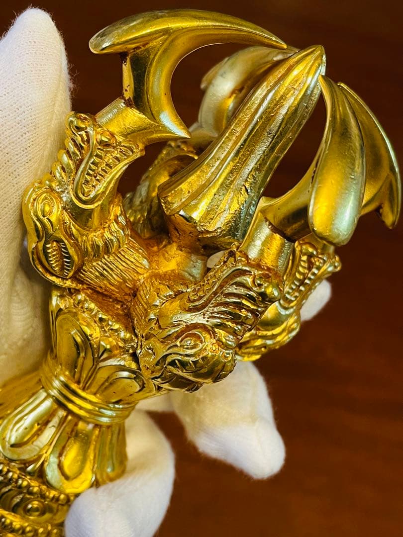 新品 未使用 法具 24金張 五鈷杵 ヴァジュラ 希少特大 サイズ約23㎝　29
