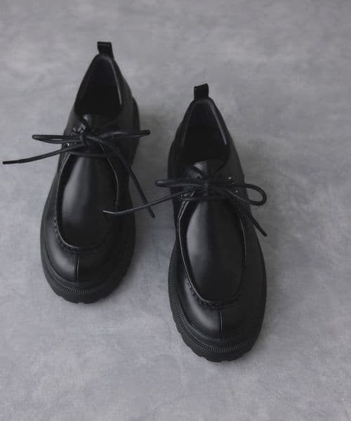 アダムエロペ レースアップシューズ チロリアンシューズ ブラック