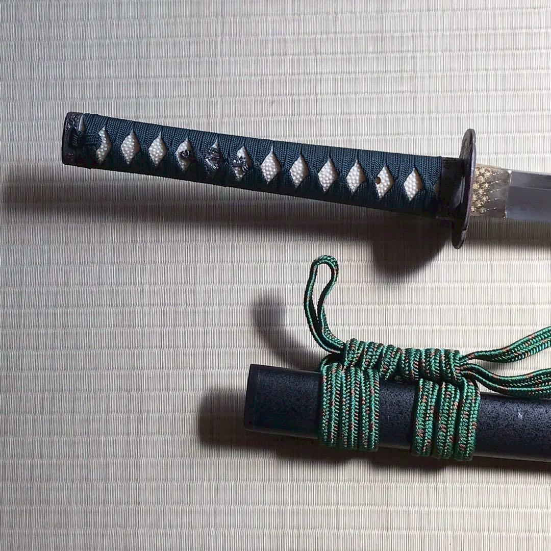 Js6 模造刀 刃紋入り刀身 石目 日本刀 大小　2本セット 昭和レトロ