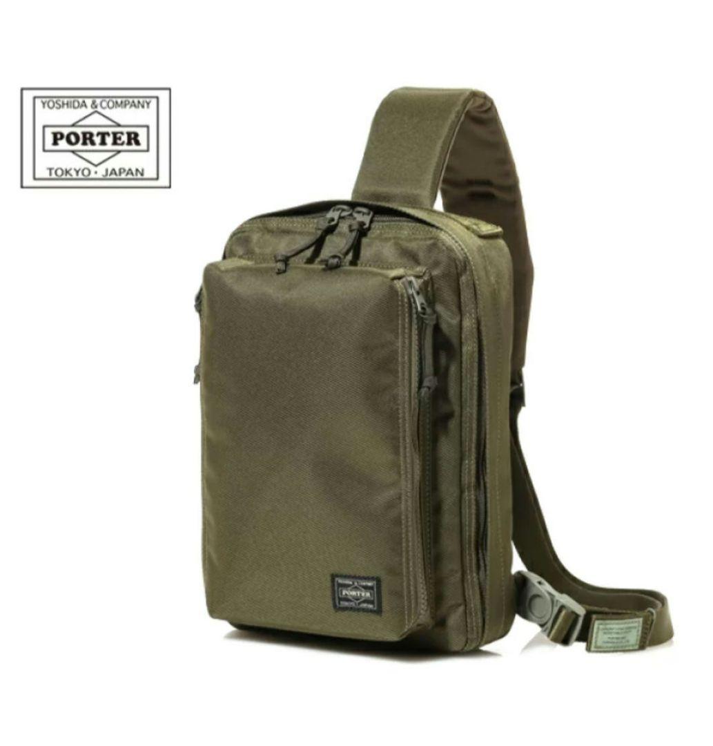 PORTER ユニット スリングショルダーバッグ(S) カーキ