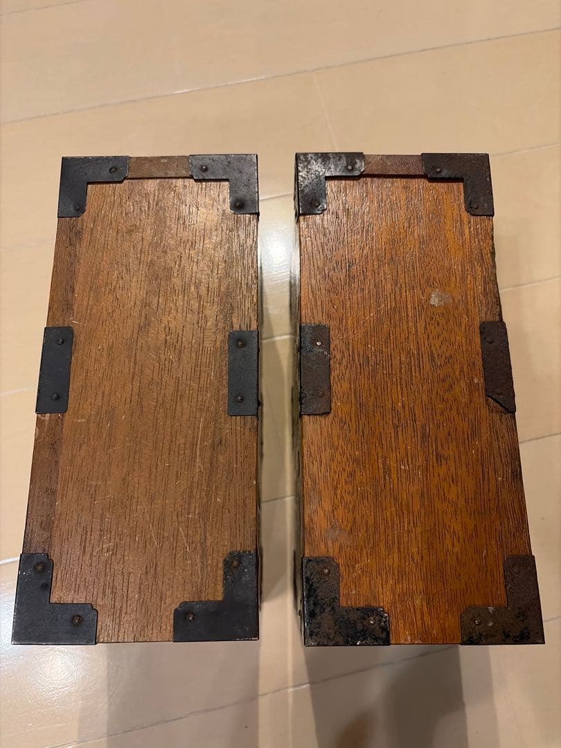 野村證券 百万両貯金箱【木製】第1136番＆第1846番（推定）2点 昭和レトロ