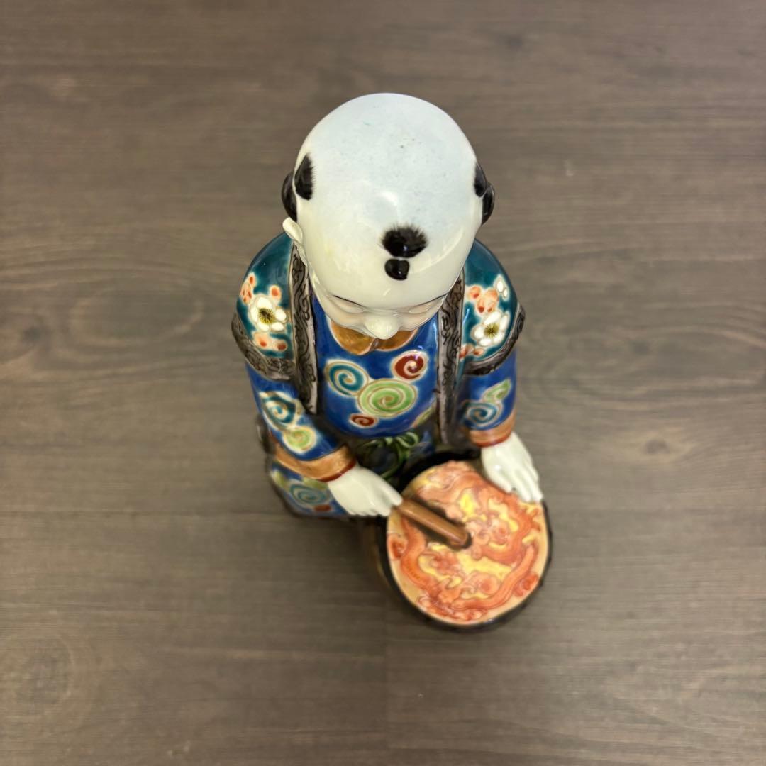 伊万里 唐子人形 置物 太鼓打 アンティーク
