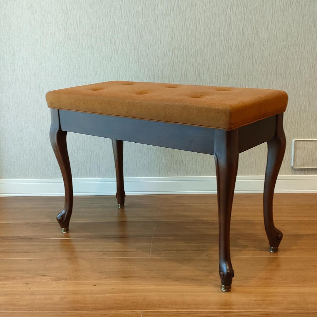 希少　アンティーク　ピアノ椅子　長椅子　猫脚　ベンチタイプ