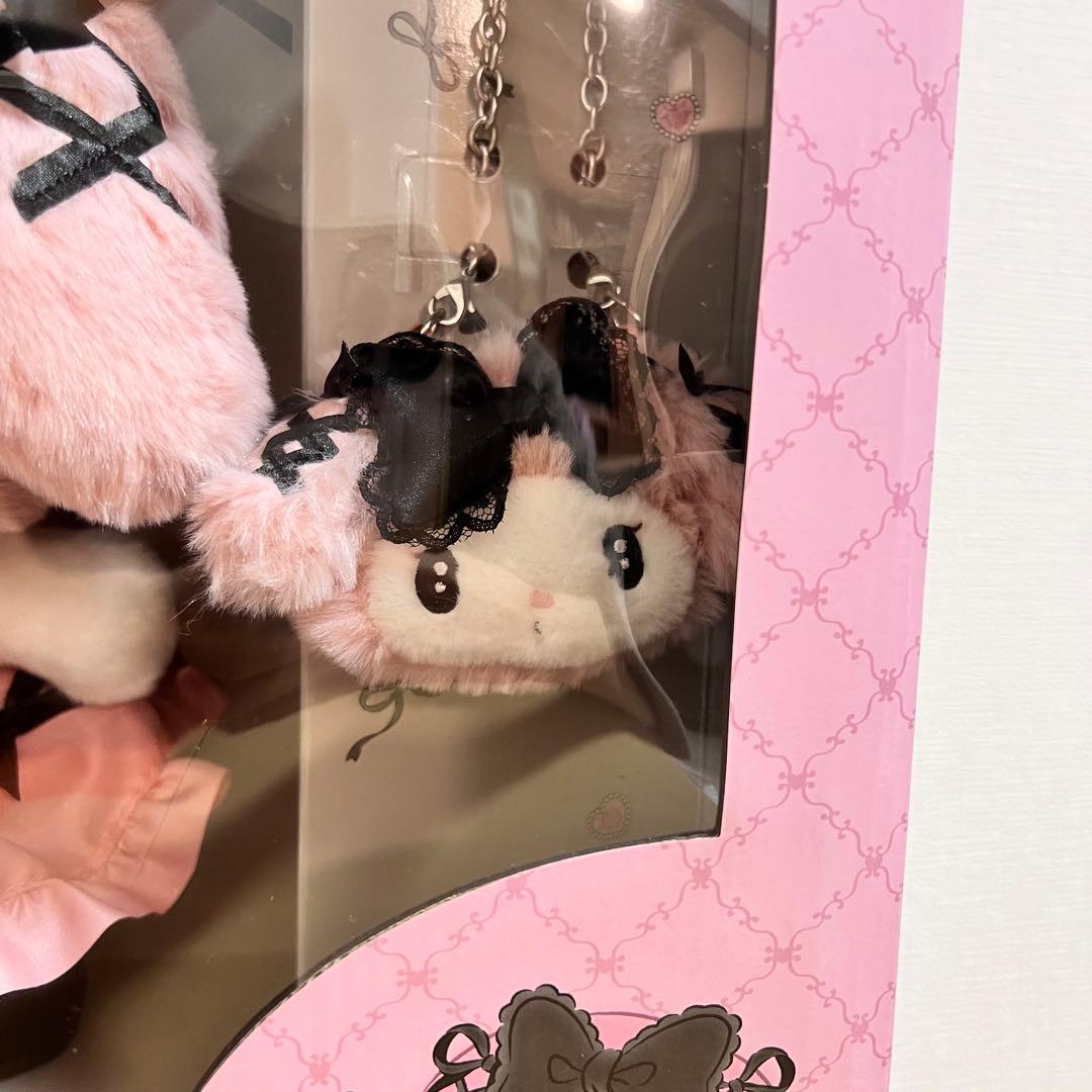 お顔厳選 フェイス形トートバッグ　ぬいぐるみ　真夜中のメロクロ マイメロディ