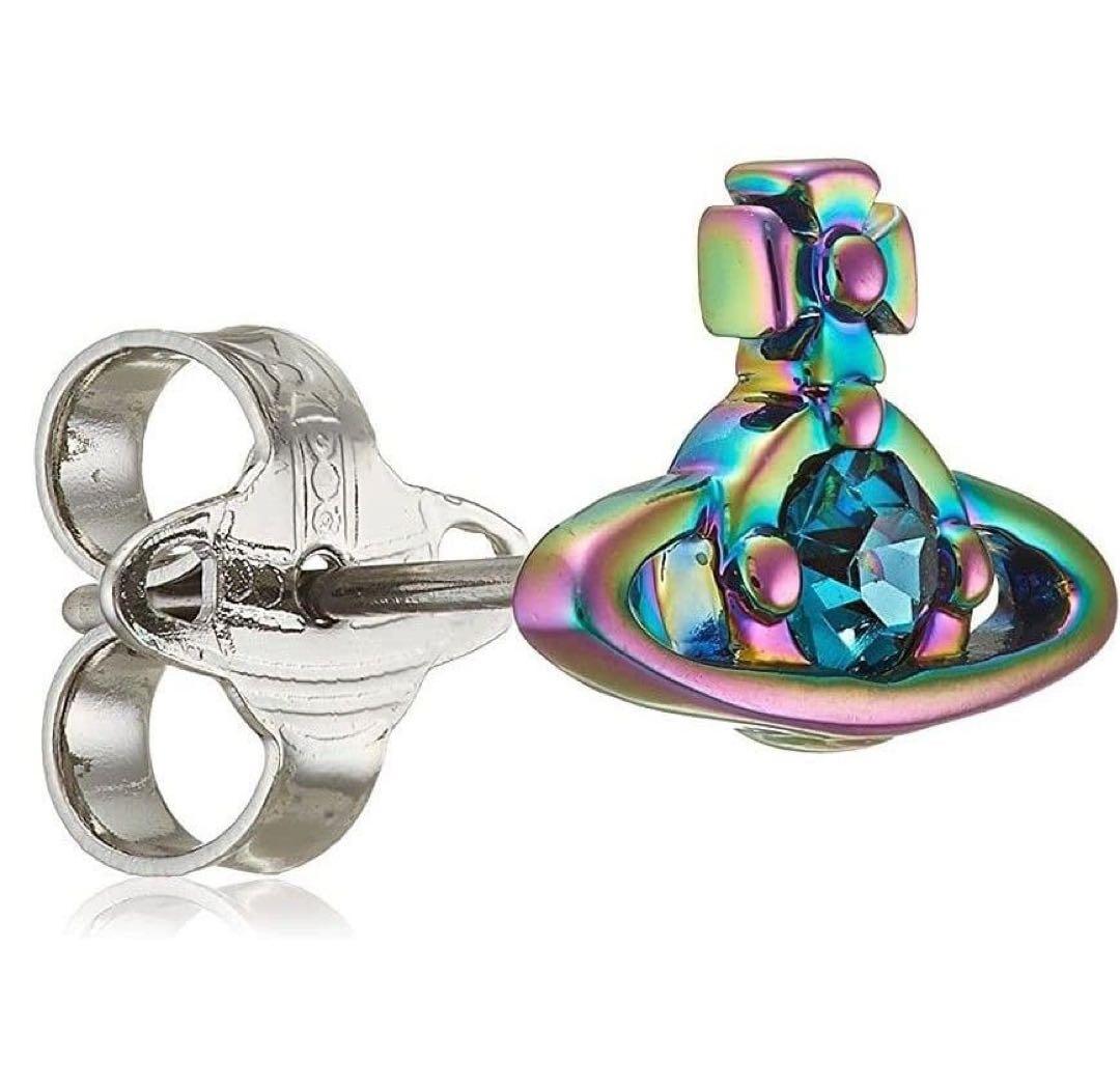 ヴィヴィアン ピアス オーロラ マーブル レインボーオーブ