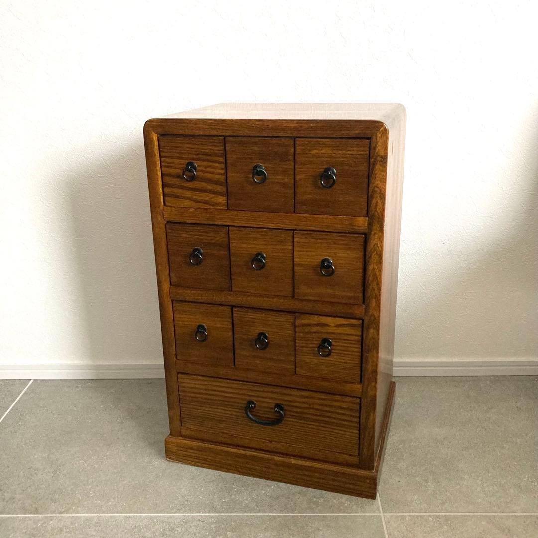 薬箪笥 高さ50cm チェスト 収納 引き出し 古道具 骨董 アンティーク