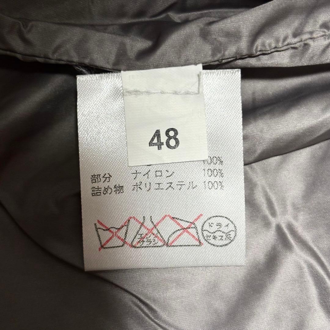 美品 グランサッソ ニット フード 胡桃ボタン ブルゾン グレー 48/L