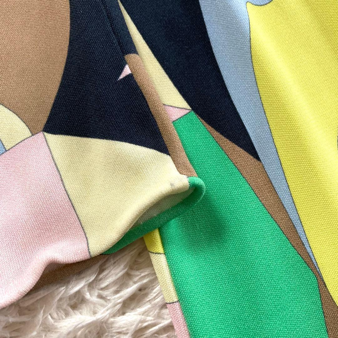 エミリオプッチ シルク混 プッチ柄 ワンピース 総柄 幾何学模様 マルチカラー