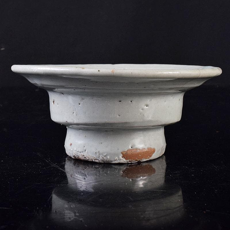 朝鮮美術　李朝　高麗白磁　盃台　杯台　V　R7972