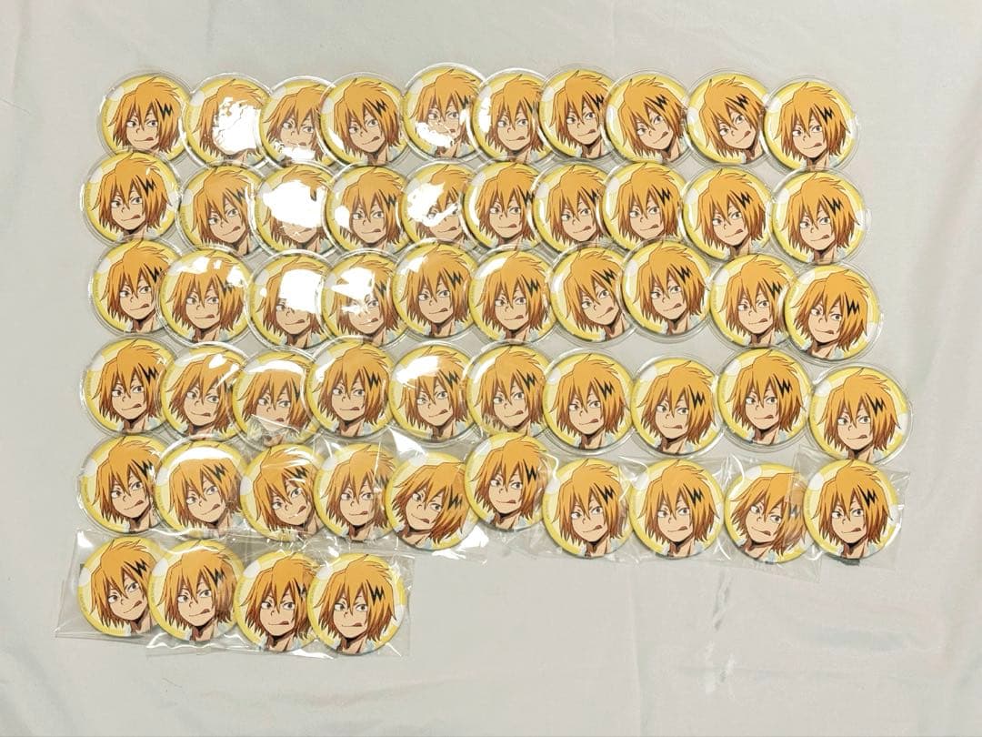 ヒロアカ 極楽湯 缶バッジ 上鳴電気