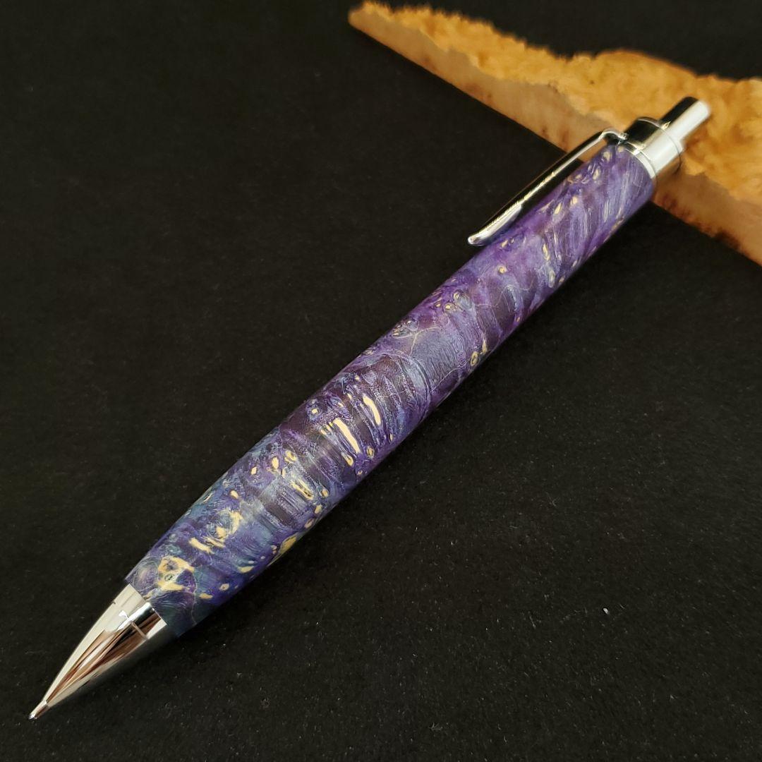 No.31ハンドメイド木軸シャーペンスタビライズドウッド