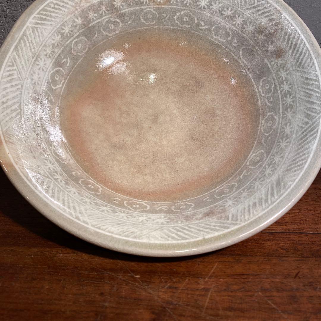 萩焼 十二代 田原陶兵衛 三島手 鉢 共箱 骨董品 器 在銘 作家物