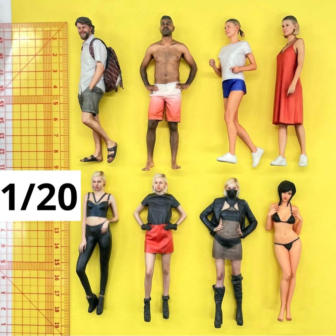 1/20 フィギュア 8体　完成品　リアルフィギュア　1/64より大