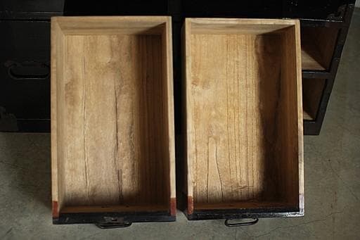 綺麗な丸金具庄内箪笥　抽斗4杯　タンス　収納　古家具　古民家　時代家具