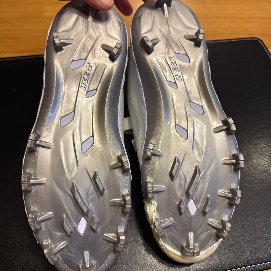 SSK スパイク 白 ブロックソール 3本ベルト プロエッジ ESF4100VW