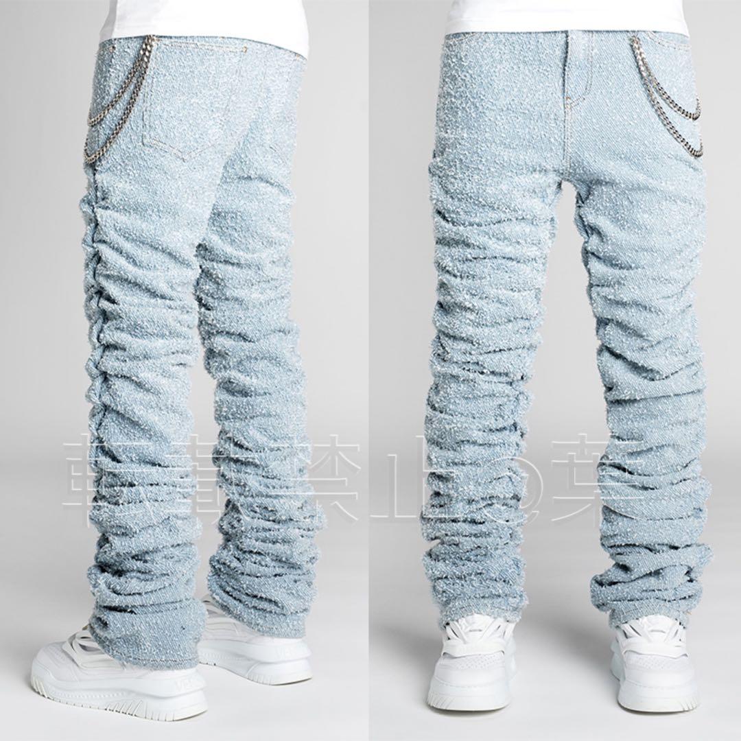 新品未使用 GUAPI グアピ スカイブルー スーパースタックデニム 32