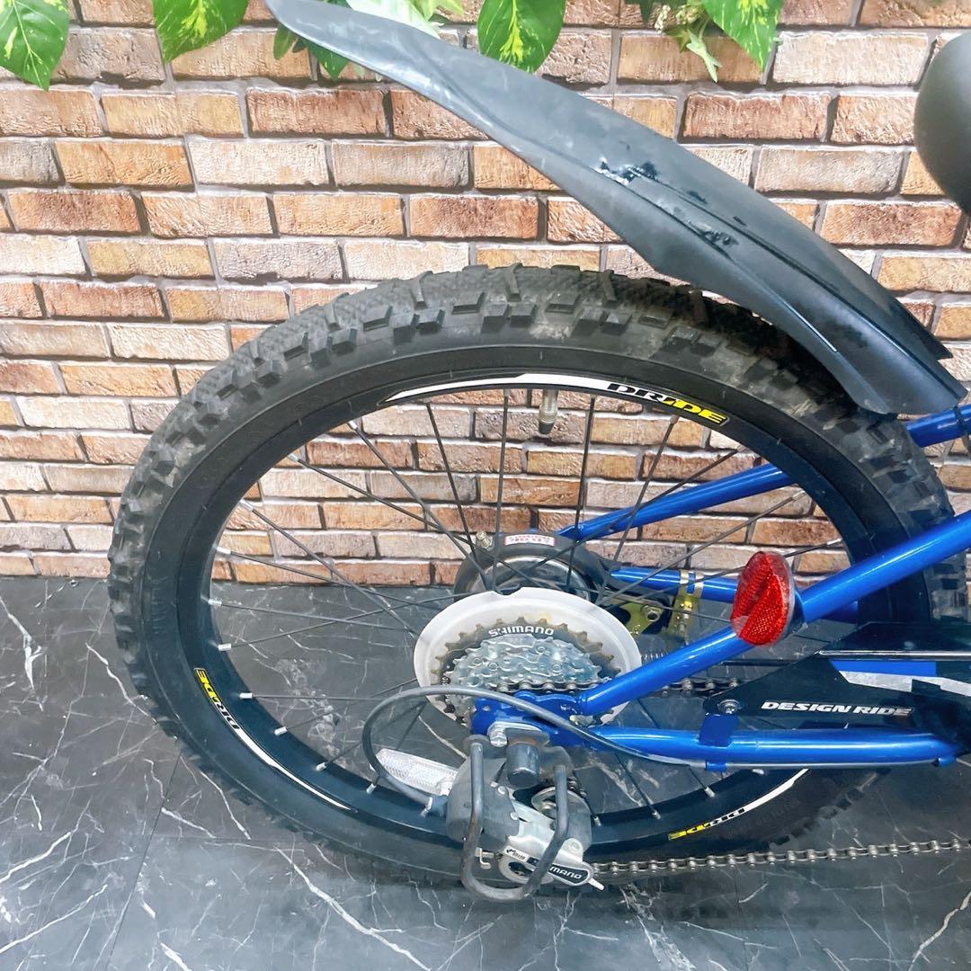 【18】子供用自転車 子供車 DRIDE ブルー 20インチ 外装変速付き