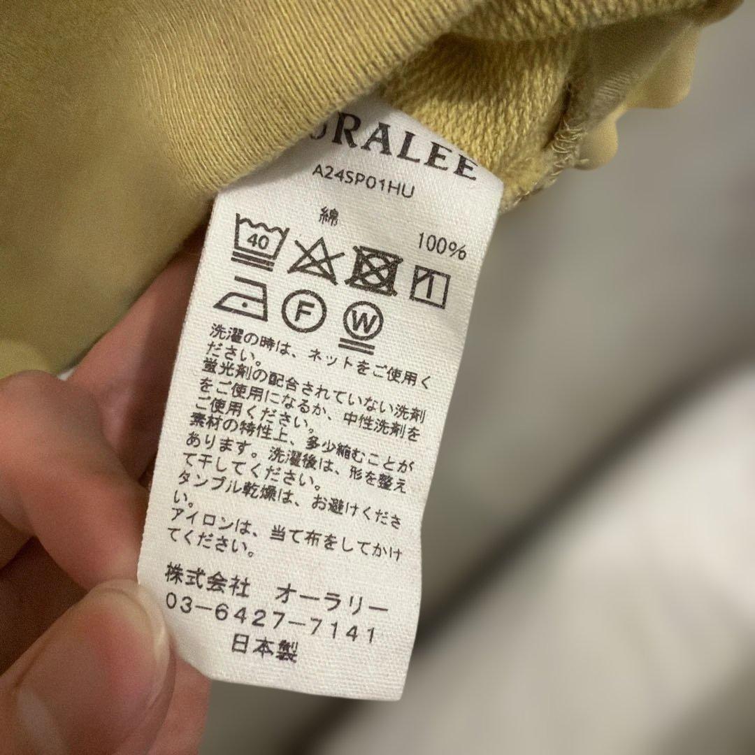 AURALEE スウェット　サイズ3 ダスティイエロー