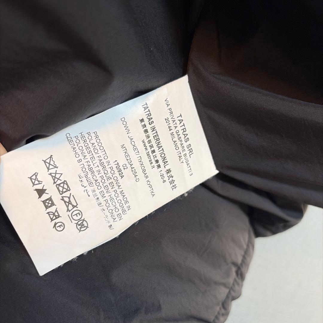 TATRAS ブラック ダウンジャケット フード付き ゴフィ