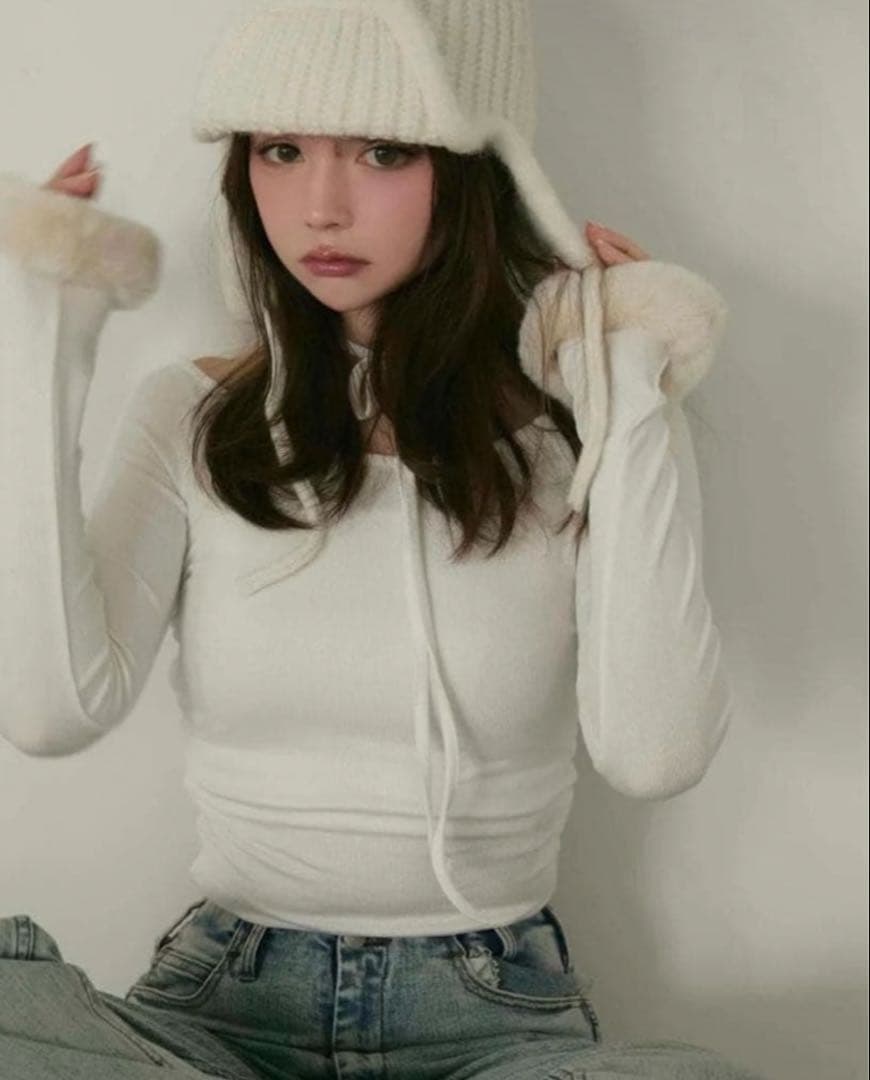 トップス andmary Ravi fur tops