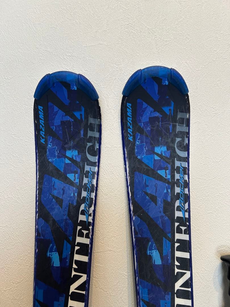 【最終値下げ】KAZAMAスキー板107cm、ブーツ、ストック3点セット