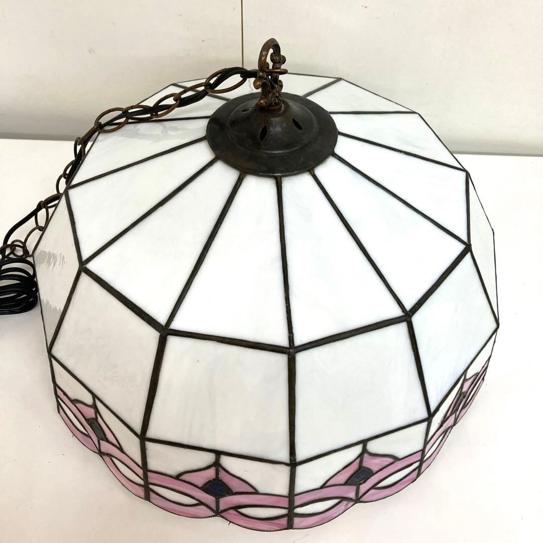 A281-53 アンティーク ステンドグラス吊り下げ照明器具 吊り下げランプ