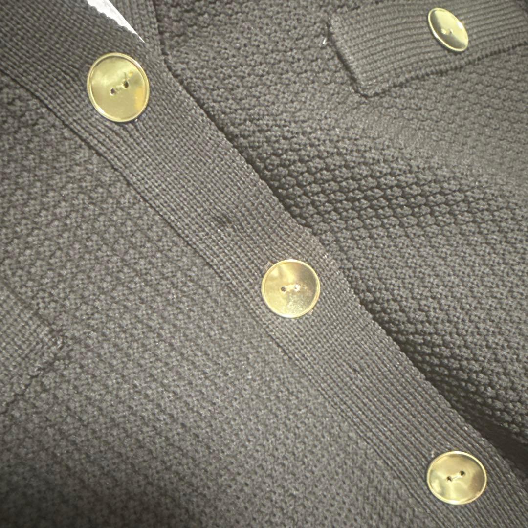 【美品】ジャスグリッティー 金ボタン ニットカーディガン ブラウン