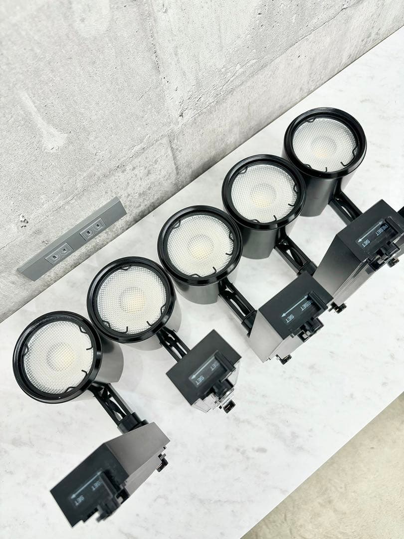 【超美品】LEDスポットライト ブラック5個セット