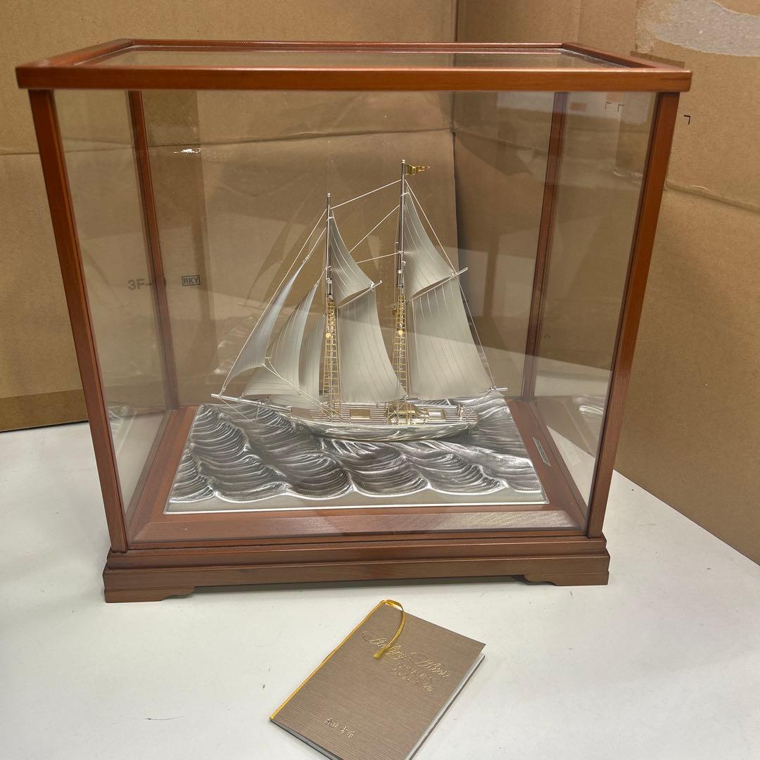 5796関武比古作 銀細工 ヨット 帆船 TAKEHIKO SILVER