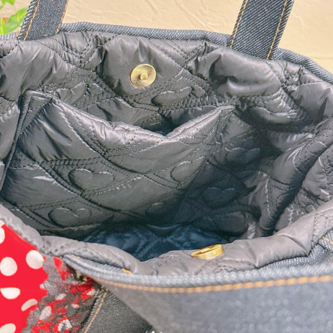 コヤンイサムチョン♡黒猫のバミちゃん♡デニムフリルトートバッグ♡赤ずきん