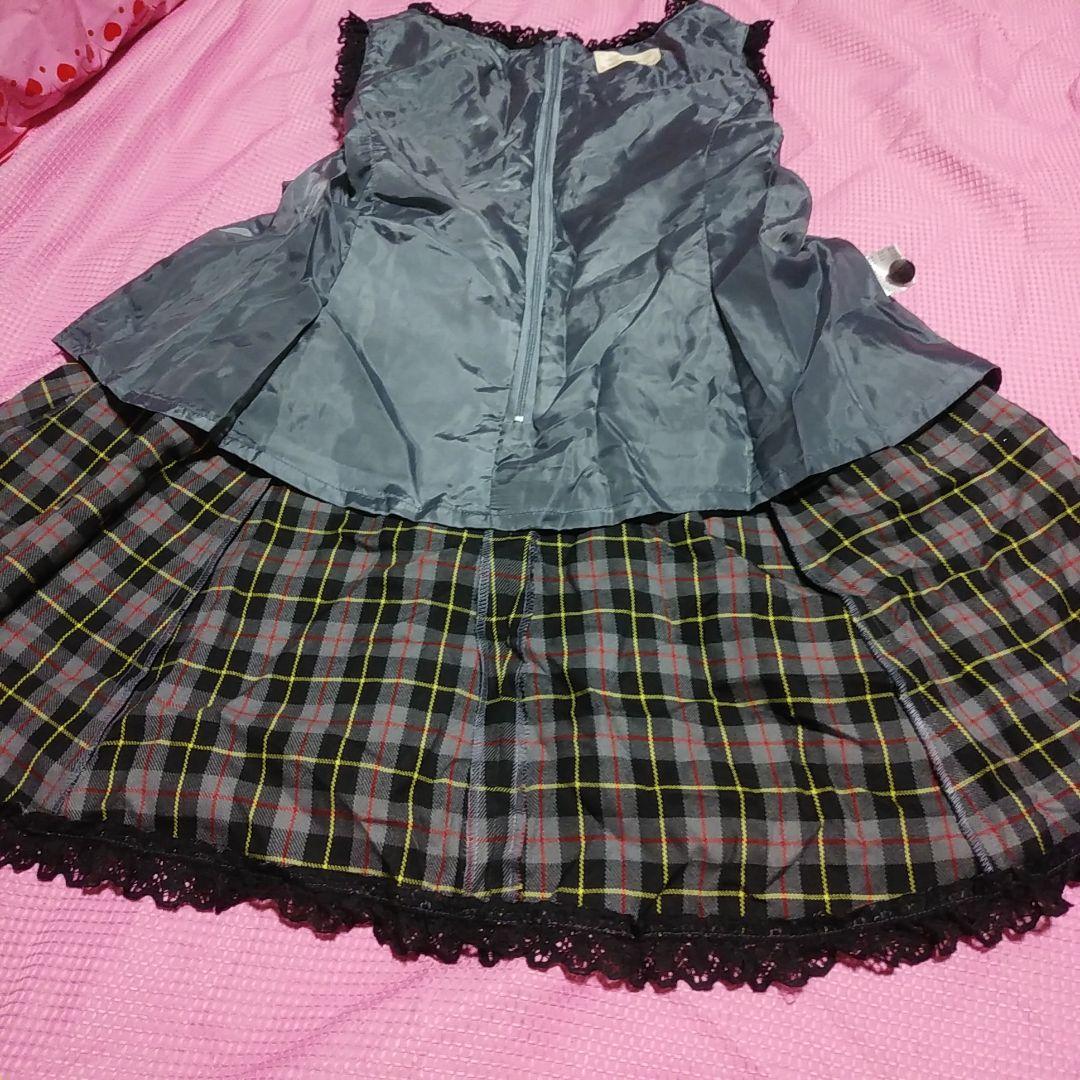 メタモルフォーゼ　チェック柄JSK　ブルマ付き　ロリータ　ロリィタパンク　メタモ