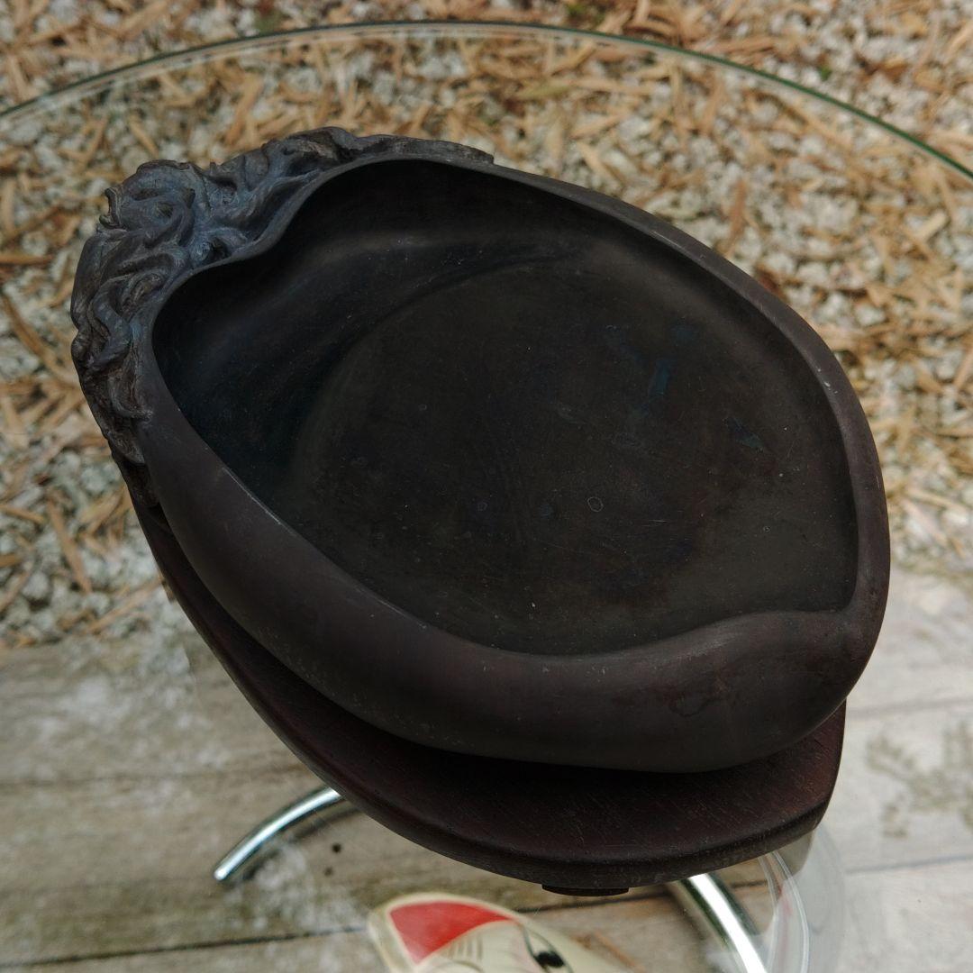 中国　書道具　桃硯