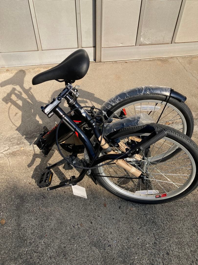 キャプテンスタッグ　折りたたみ自転車 ブラックフレーム