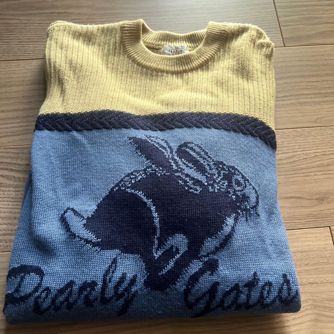PEARLY GATES ウサギ刺繍セーター IV
