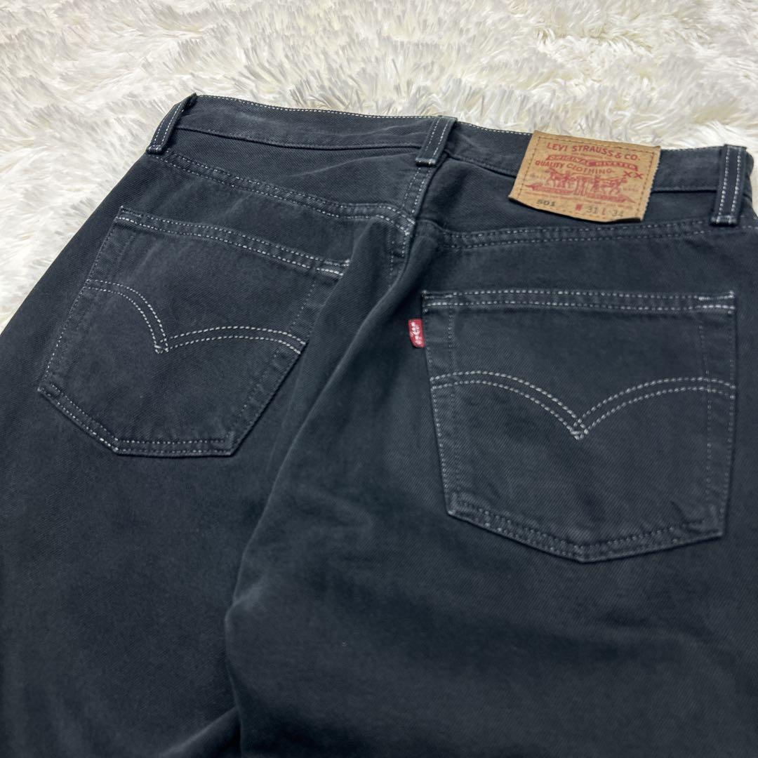 美品　希少　90s USA製 リーバイス　501 ブラック ホワイトステッチ