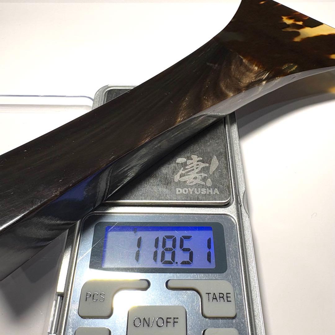 本鼈甲 三味線撥 撥先約89mm 全長180mm 重量118g 高級天然素材