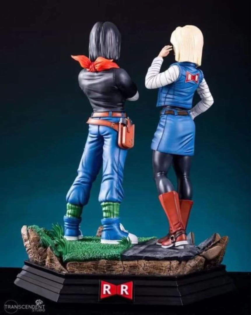 ドラゴンボール 人造人間18号17号 ガレキ ガレージキット スタチュー X①