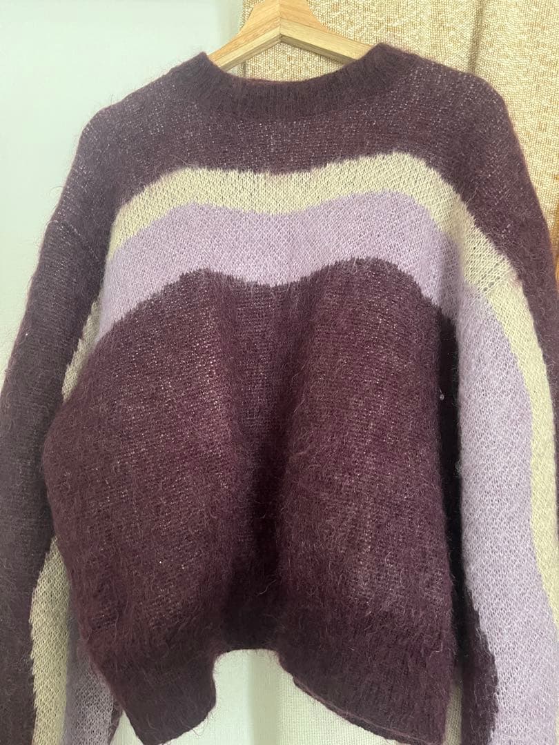 トップス NKNIT wave pattern mohair KNIT ours