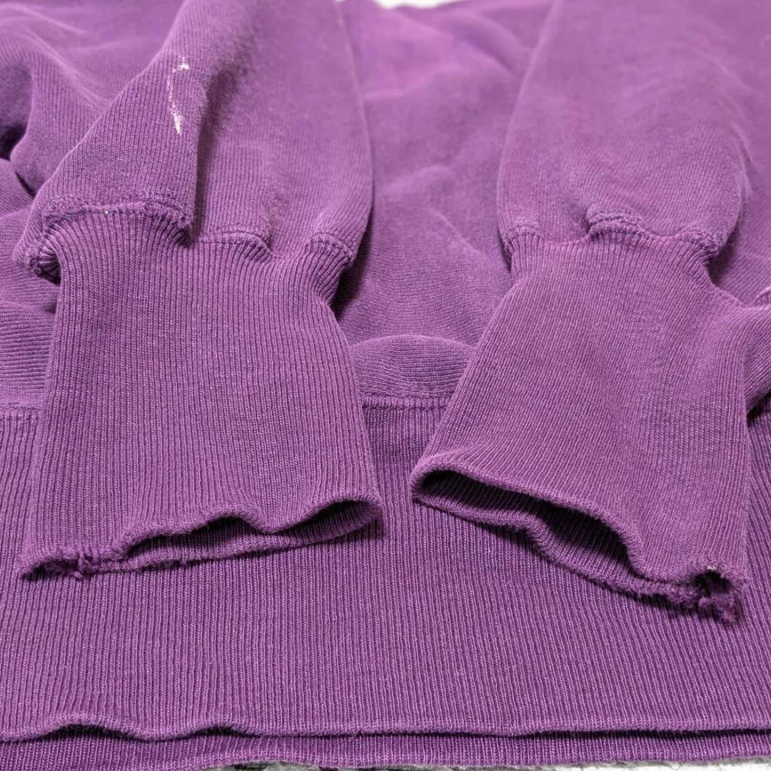 【激レアヴィンテージ古着】90sチャンピオンリバースウィーブIOWAボロ茄子紺