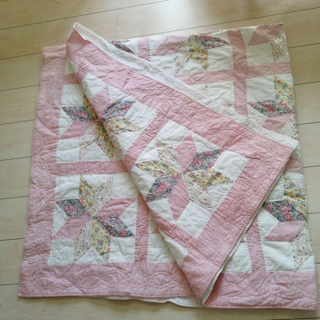 パッチワーク　ベッドカバー　マルチカバー